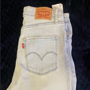 High rise skinny jeans light wash